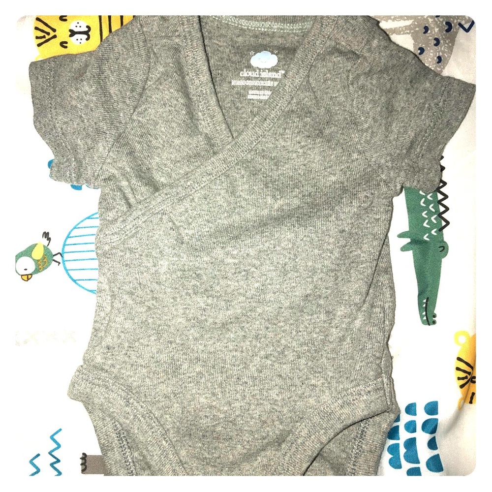 Gray NB Cloud Island ☁️ onesie.